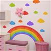 Decalcomanie da muro Rainbow Cloud Murales in PVC per la decorazione
