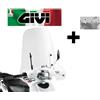 GIVI Parabrezza trasparente COMPLETO ATTACCHI APRILIA Scarabeo 50-100 2013 GIVI