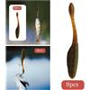 8 esche da pesca morbide e pratiche Wiggle Worm per regalo di trota Crappie