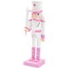 Statuetta Schiaccianoci Statua rosa da 10 pollici per la festa con layout