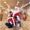 Sedia a dondolo Bambola di Babbo Natale Scuotere la testa Mano Fianchi