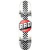 RAD Unisex - Adulto Checker Stripe Skateboard, Bianco, 7.75