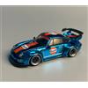 MODELLINO AUTO STATICO DIECAST SCALA 1:64 METALLO BLU PER PORSCHE RWB 993/964