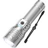 Smiling Shark Torcia, Flashlight LED Ultra-Luminosa Con 8000 Lumens SD-70089 per Camping Hiking Outdoor, Torce Tattica Militare Impermeabile Zoomabile Ricaricabile, Torcia-LED-Torce-Potente-Flashlight