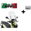 GIVI Parabrezza trasparente COMPLETO DI ATTACCHI HONDA SH 125i-150i 2012 GIVI