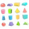 16 blocchi geometrici solidi geometrici per materiale scolastico elementare
