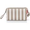 reisenthel Travelcosmetic - Robusta e pratica borsa cosmetica da viaggio, cinturino da polso, materiale impermeabile, Strisce estive nere, 26 x 18 x 13,5 cm (B x H x T), moderno