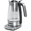 Muse Bollitore 2 in 1 con funzione bollitore, regolazione della temperatura, 2000 W, bollitore in vetro con filtro | MS-320 T