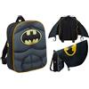 Dc comics Zaino 3D Batman per ragazzi con mantello pieghevole Bambini DC Comics Novità Cos