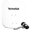 TechniSat DIGIDISH 45 - Antenna parabolica per 1 partecipante (piccola antenna parabolica di 45 cm - set completo con supporto a muro e cercatore di satelliti V/H-LNB) bianco polare