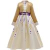 Costume Simile Frozen Anna 2 Vestito Carnevale Bambina Cosplay 11-12 anni 150cm