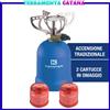 kemper fornello fornellino a gas da campeggio kemper 1 fuoco con 2 cartucce butano