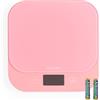 Salter British Bakes Bilancia da Cucina Digitale - Capacità Alta 10kg, Misura Liquidi, Impermeabile, Funzione Tara, Piattaforma in Vetro, Precisione 1g, Display Retroilluminato, Rosa