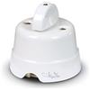 FANTON Interruttore deviatore a manopola in ceramica stile vintage bianco da parete 10AX 250V retrò in porcellana 84001