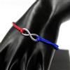 Bracciale Infinito Rosso e Blu corda Bologna Cagliari Genoa braccialetto da Uomo