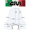 GIVI SOLO LASTRA Parabrezza trasparente PEUGEOT Belville 125-200 2017 2018 107A GIVI