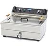 Maxima Friggitrice - 20L - 1 Cestello - con Rubinetto di Scarico