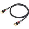 Proel CHLP250LU3 Cavo Stereo 2 x spina RCA a 2 x spina RCA 3mt