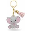 Generico 12X Portachiavi ELEFANTE ROSA in plexiglass 5 cm BOMBONIERA 1GJ1