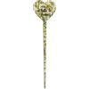 Generico 12X PICK in legno forma cuore con MIMOSA scritta AUGURI A TUTTE LE DONNE 1GSM