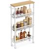 VASAGLE Carrello Cucina Salvaspazio, Carrello con Ruote Portatutto a 4 Ripiani,