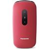 Panasonic Telefono Cellulare Clamshell 2.4" GSM Bluetooth Rosso Panasonic KX-TU446EXR