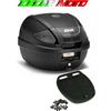 GIVI Bauletto nero goffrato con catadiottri fumé e piastra montaggio E300NT2 GIVI