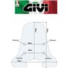 GIVI SOLO Parabrezza trasparente HONDA SH 125i-150i ABS 2012 2013 2014 2015 GIVI