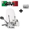 GIVI PARABREZZA COMPLETO DI KIT MONTAGGIO PIAGGIO Liberty 50-125-150 2011 2012 GIVI