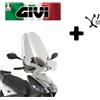 GIVI Parabrezza completo KYMCO Agility 50-125-150-200 R16+ 2016 2017 441A GIVI