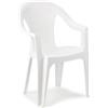 IPAE PROGARDEN Sedia per Esterni Impilabile Polipropilene 54x56x81 Bianco Ischia IPAE PROGARDEN