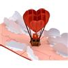CUT POPUP.COM CUTPOPUP Air Baloon - Biglietto di compleanno con 3 biglietti pop up bi