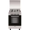 Glem Gas Cucina a Gas 4 Fuochi Glem Forno Elettrico Ventilato Grill 53x50 cm A554MI6