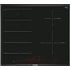 Bosch Piano Cottura Induzione 4 Fuochi Bosch Elettrico Incasso Nero 60 cm PXE675DC1E