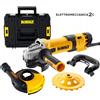 DEWALT DWE4257KT-QS Kit smerigliatrice 125mm 1500w tazza diam. dt3797 cuffia ...