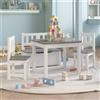 vidaXL Set Tavolo e Sedie per Bambini 4 Pezzi Bianco e Grigio in MDF