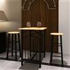 vidaXL Set Tavolo da Pranzo / Bar e Sedie in Legno e Acciaio Marrone