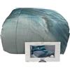 Mirabello CARRARA Trapunta Matrimoniale Carrara Wind Percalle di Cotone Colore Blue 001