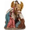 Generico PRESEPE Natività in resina colorata con angelo 15.5x10x20 cm 1G9G