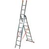 FACAL Scala Alluminio Genia Trasformabile a 3 Rampe 7+7+7 Gradini 502 cm G250-3 Facal