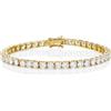 Idee Preziose Gioielli Bracciale Tennis 19cm In Argento Placcato Oro Giallo 18kt Zirconi Brillanti 3mm