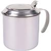 Cofan Grasso in acciaio inox | Filtro staccabile | Contenitore con colino per conservare olio | Icona carne o pesce | Capacità: 0,75 l | Dimensioni: 10 x 12 cm (pesce, 10 x 12 cm)