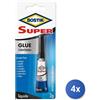 Uhu bostik 4x Collante Uhu Bostik Super Glu, modello D2528, Trasparente, per incollaggi
