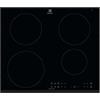 Electrolux LIT6043 - Piastra Induzione Infinite, 60 cm, 4 zone, smussata, controllo tattile, timer, funzione pausa, Hob2Hood, ancoraggio Easy Fix