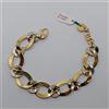 BRACCIALE DA DONNA A MAGLIA IN ORO GIALLO E BIANCO 18KT 750 10,6 GRAMMI (2466)
