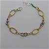 BRACCIALE DA DONNA A MAGLIA IN ORO GIALLO E BIANCO 18KT 750 5,4 GRAMMI (2457)