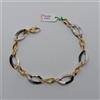 BRACCIALE DA DONNA A MAGLIA IN ORO GIALLO E BIANCO 18KT 750 5,7 GRAMMI (2449)