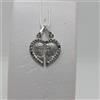 CIONDOLO CUORE SPEZZATO DOLCE META' IN ARGENTO 925 (0554)