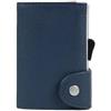 c-secure Portafoglio compatto uomo pelle C-secure WCH00 Blu mari