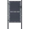 vidaXL Cancello da Giardino in Acciaio 100x125 cm Antracite